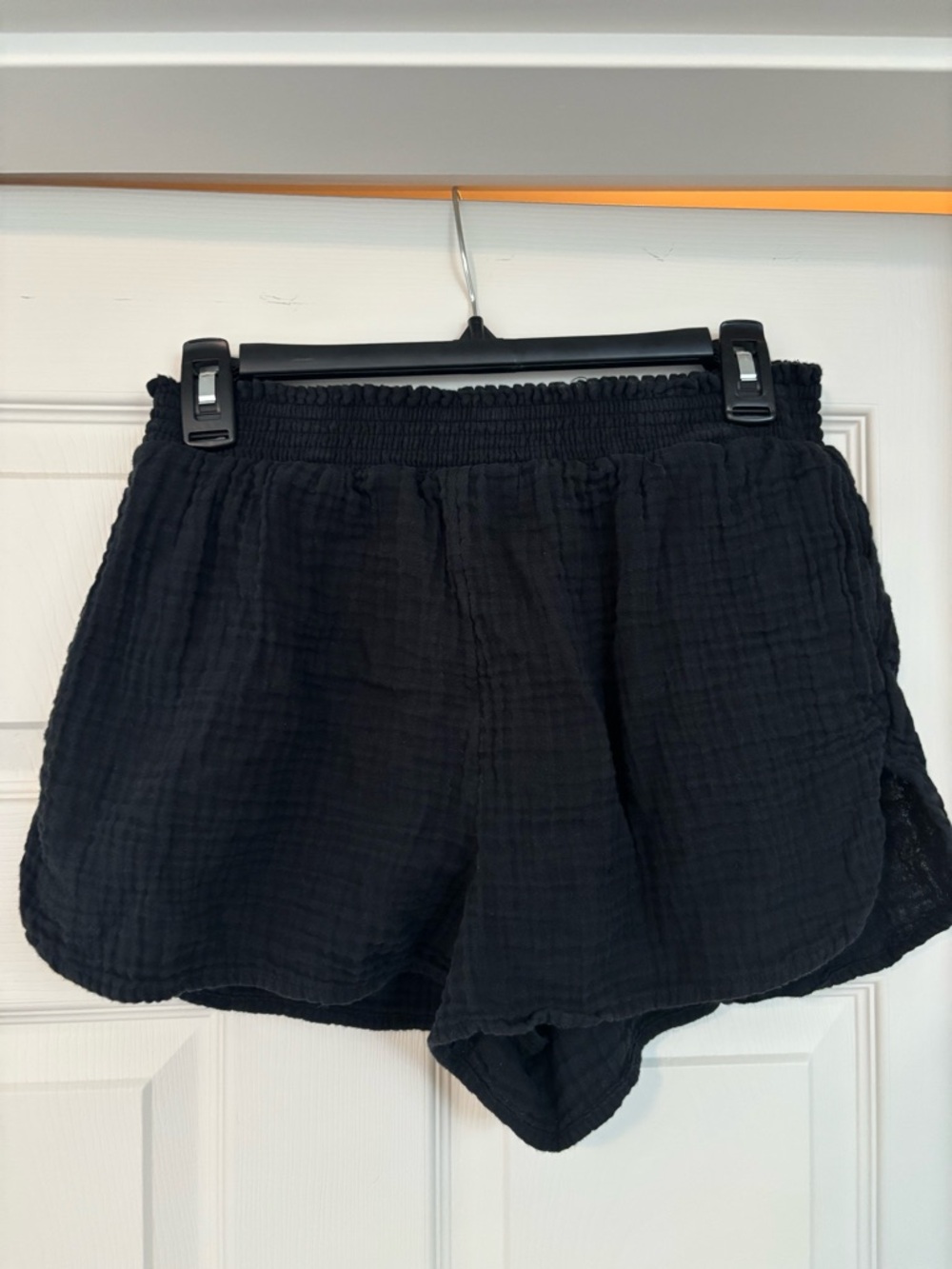 aerie Black Lightweight Gauze Athletic Shorts